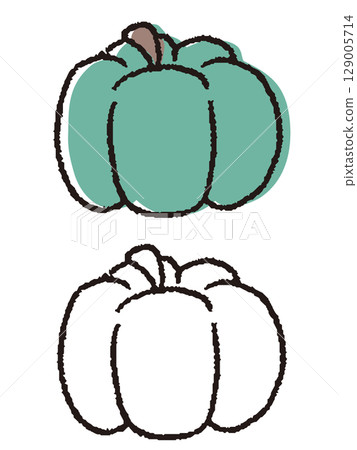 Hand painted green pumpkin 129005714