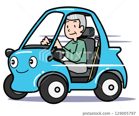 Senior citizen car driving Senior citizen car driving 129005797