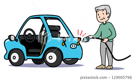 Single-seater car for the elderly - Power supply 129005798