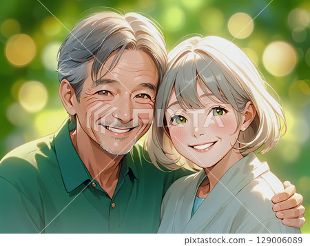 一對60歲的夫婦 129006089