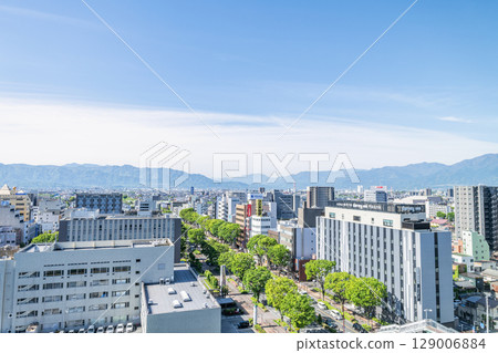 Kofu City, Yamanashi Prefecture: View of the city center from the city observation deck 129006884