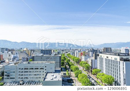 Kofu City, Yamanashi Prefecture: View of the city center from the city observation deck 129006891