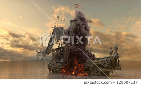 pirate ship pirate ship 129007137