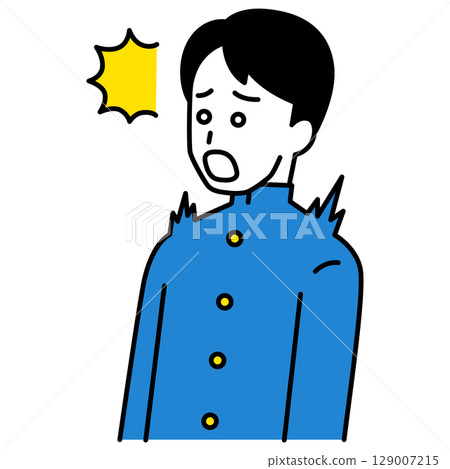 Surprised male student 129007215