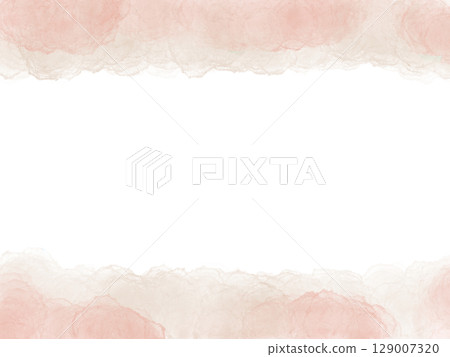 Watercolor pink beige background material with title space 129007320