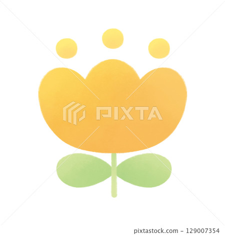 柔和色彩的鬱金香插圖 129007354