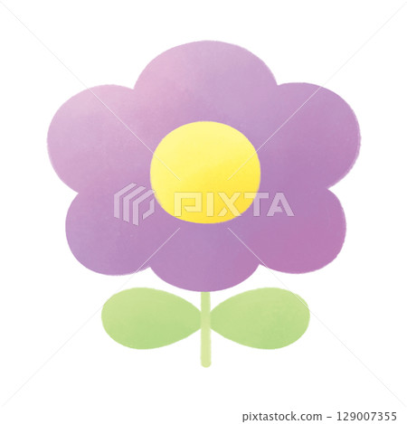 Pastel colored flower illustrations Pastel colored flower illustrations 129007355