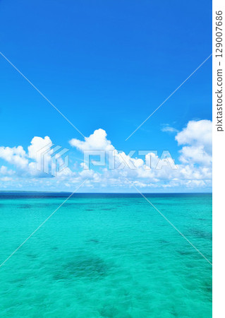 沖繩宮古島藍天和大海 沖繩宮古島藍天和大海 129007686