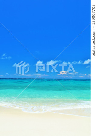 Okinawa Miyakojima Summer blue sky and sea 129007702