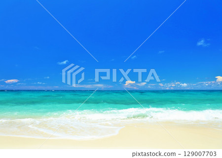Okinawa Miyakojima Summer blue sky and sea Okinawa Miyakojima Summer blue sky and sea 129007703