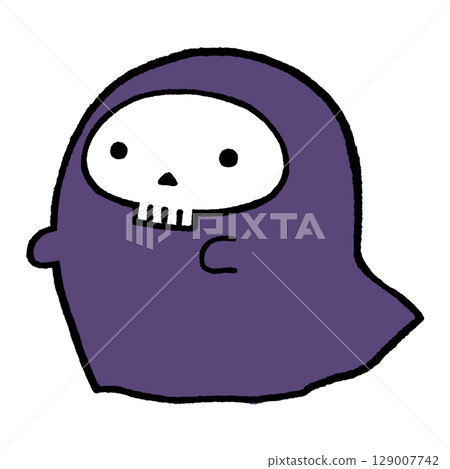 可愛的死神插畫向量 可愛的死神插畫向量 129007742