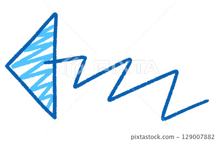 Simple blue arrow illustration 129007882