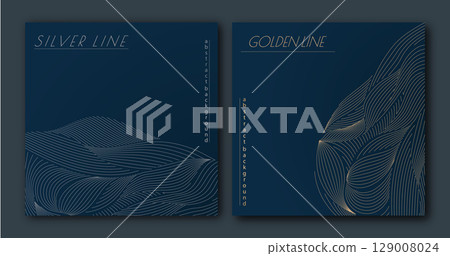 A pattern of wavy lines. Template for interior design, packaging, social networks. An idea for creative design A pattern of wavy lines. Template for interior design, packaging, social networks. An idea for creative design 129008024