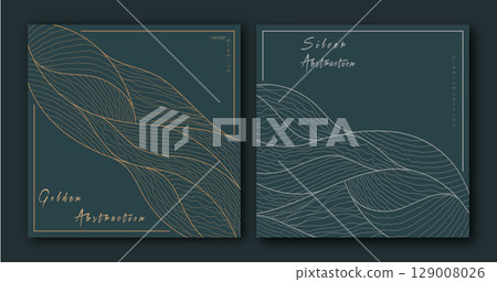 A pattern of wavy lines. Template for interior design, packaging, social networks. An idea for creative design A pattern of wavy lines. Template for interior design, packaging, social networks. An idea for creative design 129008026
