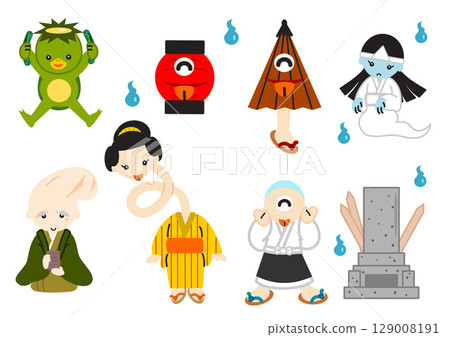 Various monster illustration set 129008191