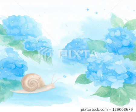 Hydrangea AI Generation Watercolor Background 129008679