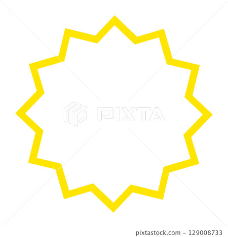Colorful badge icon yellow Colorful badge icon yellow 129008733