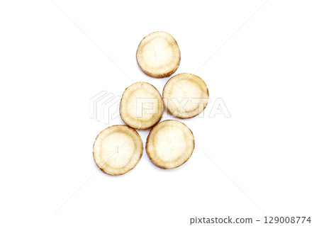 Fresh burdock roots or gobo roots Fresh burdock roots or gobo roots 129008774