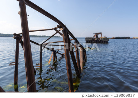 Battery Bay. Former refueling base for submarines of the A615 project. Russia 129009037