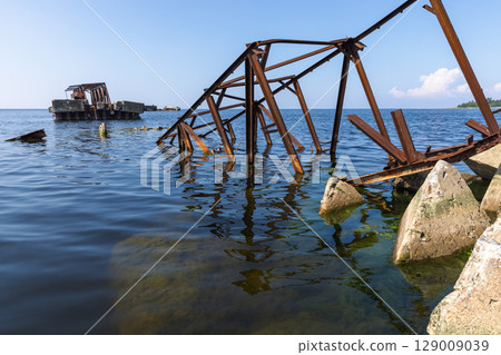 Battery Bay, Gulf of Finland. Former refueling base for submarines 129009039