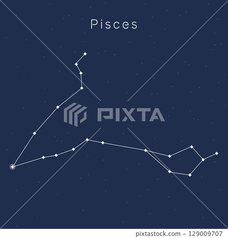 Pisces constellation illustration 129009707