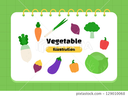 Collection of vector illustrations of vegetables. Collection of vector illustrations of vegetables. 129010068