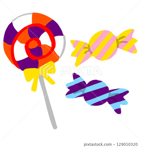 Halloween colored candy 129010320