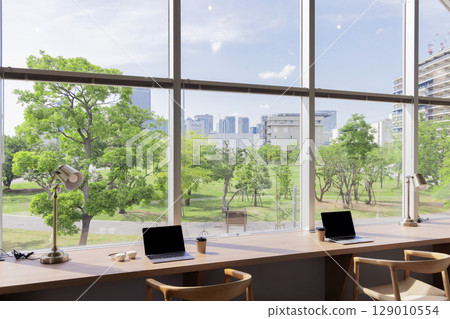 無人現代室內辦公室大堂休息室 129010554