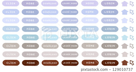 Simple and cute natural color button set 129010737