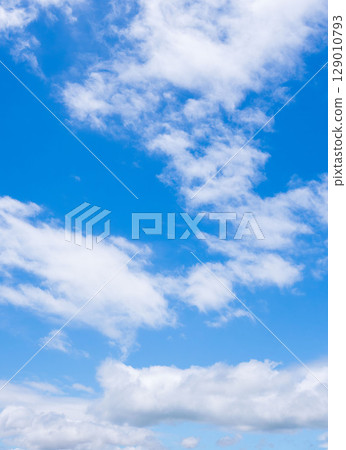 Clear blue sky and white clouds after the rain 89 129010793
