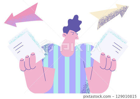 Making decision, choice, different ways concept 129010815