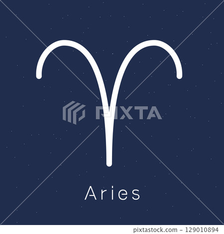 Aries sign constellation icon 129010894