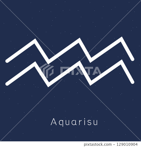 Aquarius mark constellation icon 129010904