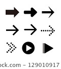 Black arrow icon set 129010917