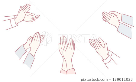 A diverse group of hands clapping energetically in applause for a great performance A diverse group of hands clapping energetically in applause for a great performance 129011023