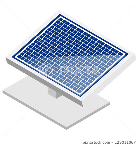 太陽能板、太陽能板、單體、向量圖、環保 129011067