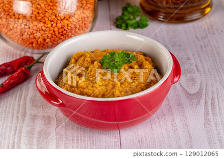 Indian cuisine - Lentil vegan dal 129012065
