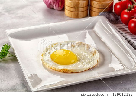 Roasted one egg for breakfast Roasted one egg for breakfast 129012182