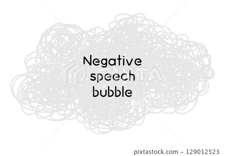 負面語音氣泡向量插圖語音氣泡憂慮 129012523