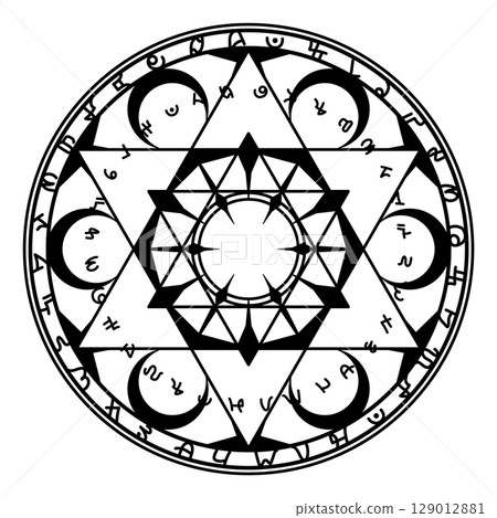 魔法陣（黑色） 129012881