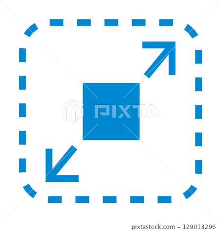Size enlargement icon illustration Size enlargement icon illustration 129013296