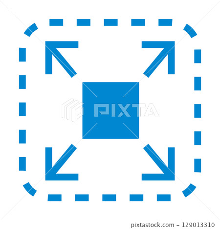 Size enlargement icon illustration 129013310