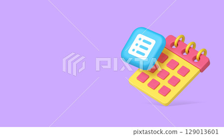 Work planning efficiency and productivity schedule to do list copy space banner 129013601