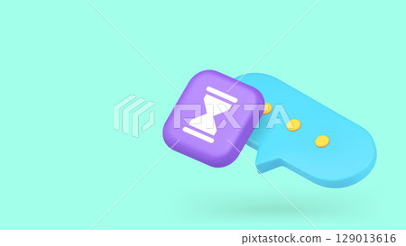 Speech bubble dialogue chat typing time counting message deadline countdown copy space banner Speech bubble dialogue chat typing time counting message deadline countdown copy space banner 129013616