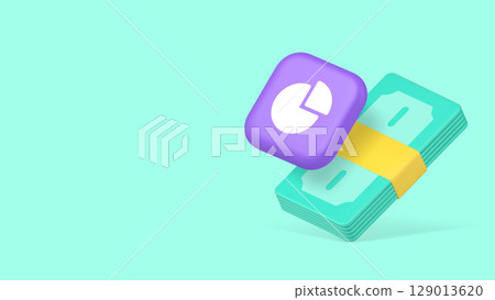 Financial analyzing and accounting cash money dollar monitoring copy space banner 129013620