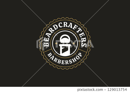 Barber Shop Retro Vintage Logo Design for Gentlemans Grooming Services Barber Shop Retro Vintage Logo Design for Gentlemans Grooming Services 129013754