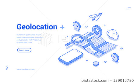 Exploring geolocation concepts through modern isometric design and vector illustrations Exploring geolocation concepts through modern isometric design and vector illustrations 129013780