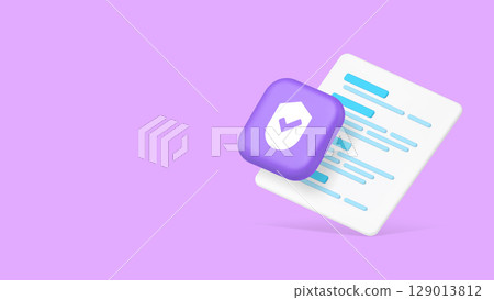 Contract agreement insurance legal form security protection check mark copy space banner Contract agreement insurance legal form security protection check mark copy space banner 129013812
