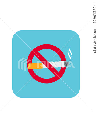 No smoking icon in flat design stock illustration No smoking icon in flat design stock illustration 129013824