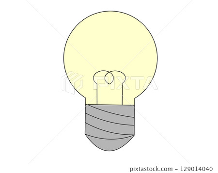 發出黃光的燈泡插圖 129014040